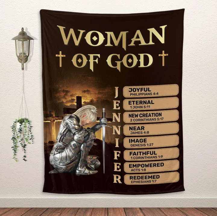 Woman Of God - Personalized Blanket - Gift For Her