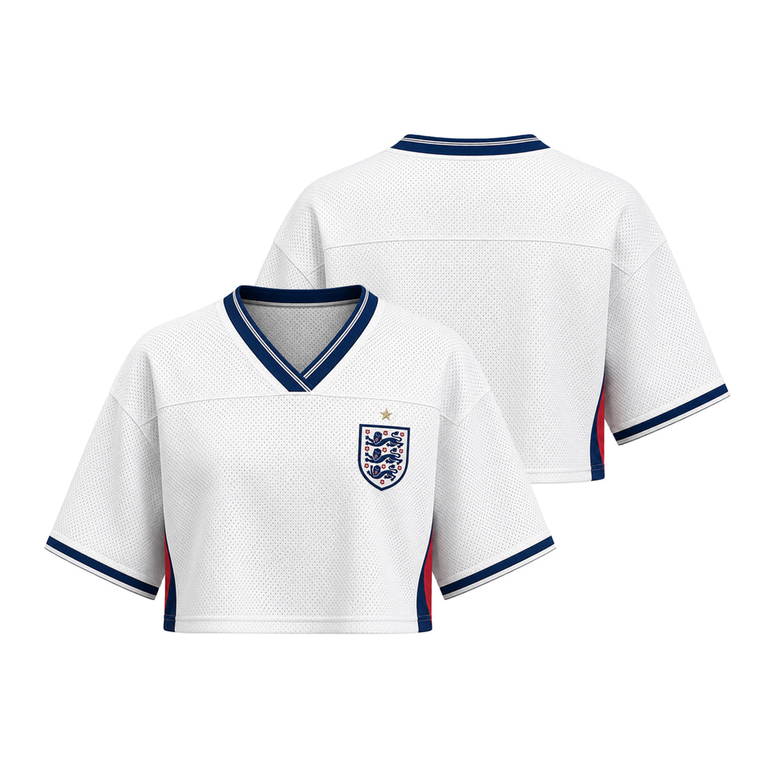 England Fashion Women V Neck Streetwear Crop Tops