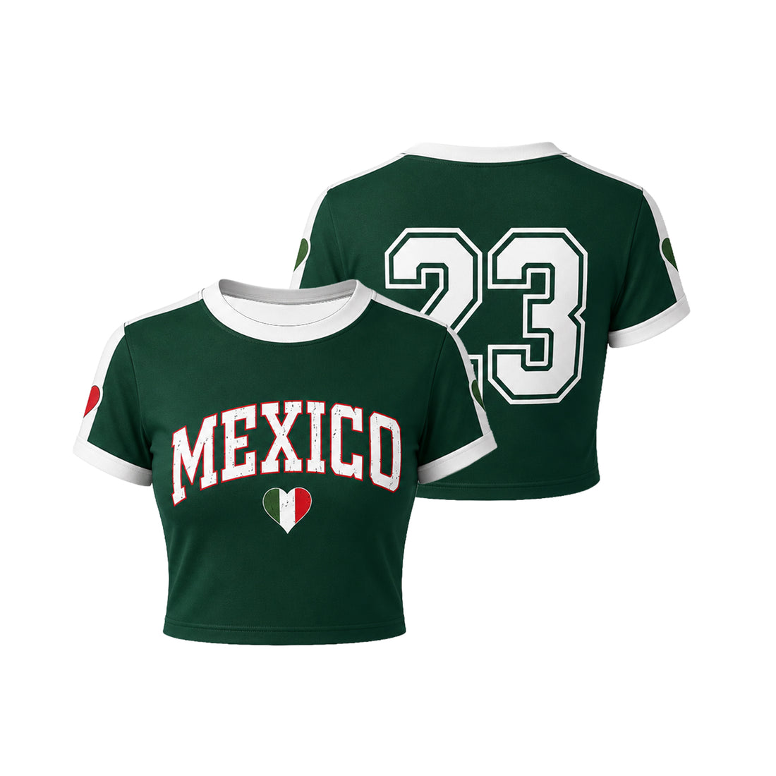 Mexico Fashion Women V Neck Streetwear Crop Tops