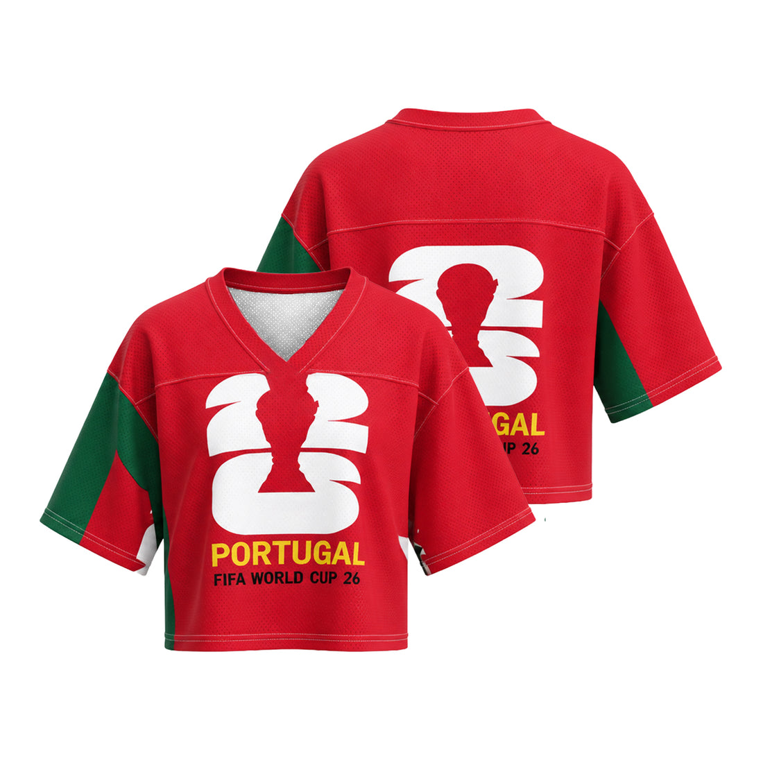 Portugal Fashion Women V Neck Streetwear Crop Tops