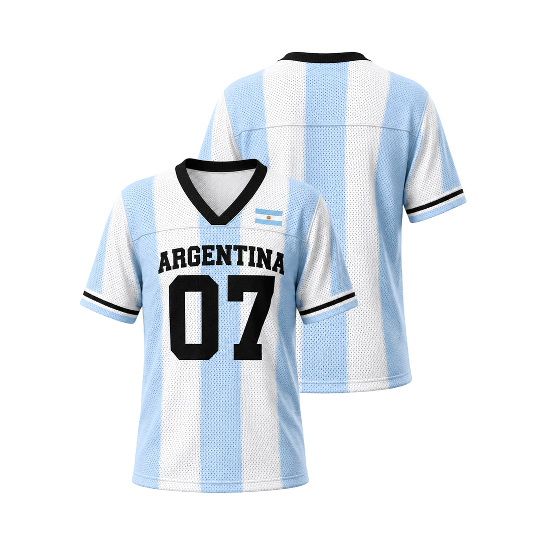 Retro Argentina Women Short Sleeve Daily Tops
