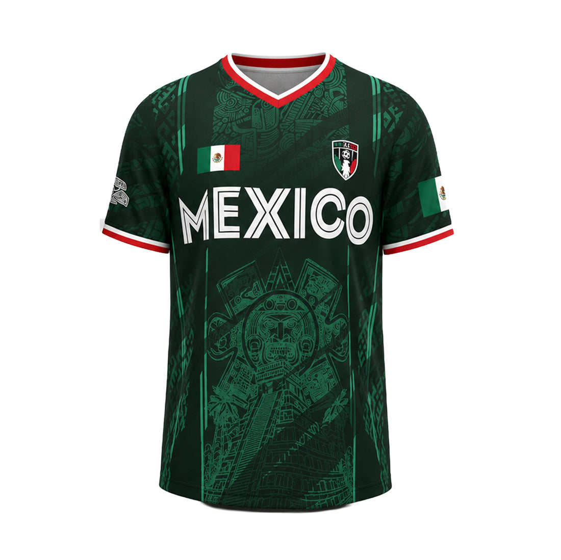 Mexico Jersey for Men Mexican Flag Shirt Mexico V Neck Soccer Jersey Tops