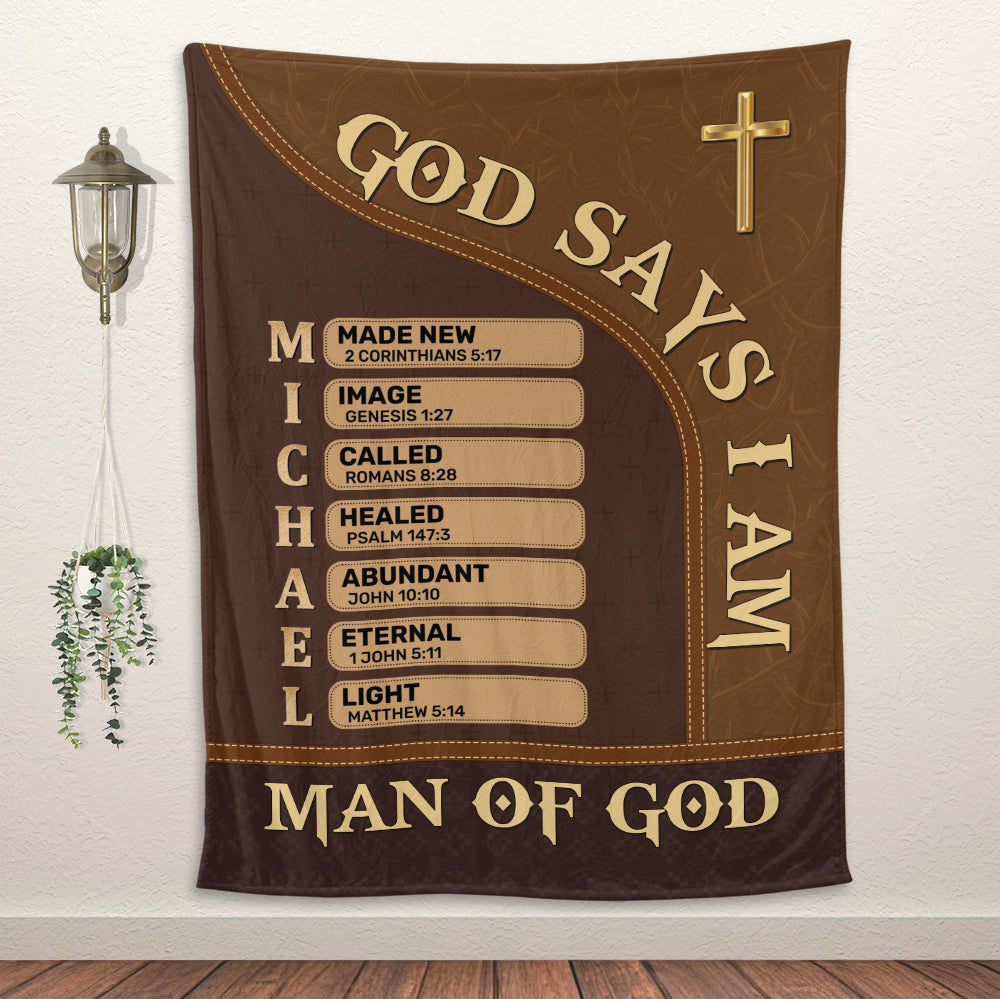 Man Of God - Personalized Blanket - Gift For Him