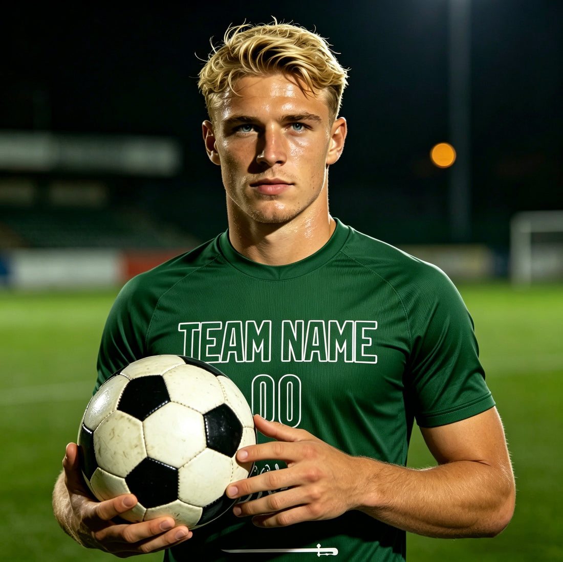 Custom Football Jerseys for Men Classic Green Soccer Jersey Workout Sport Shirts Casual Fitness Outfits Tops