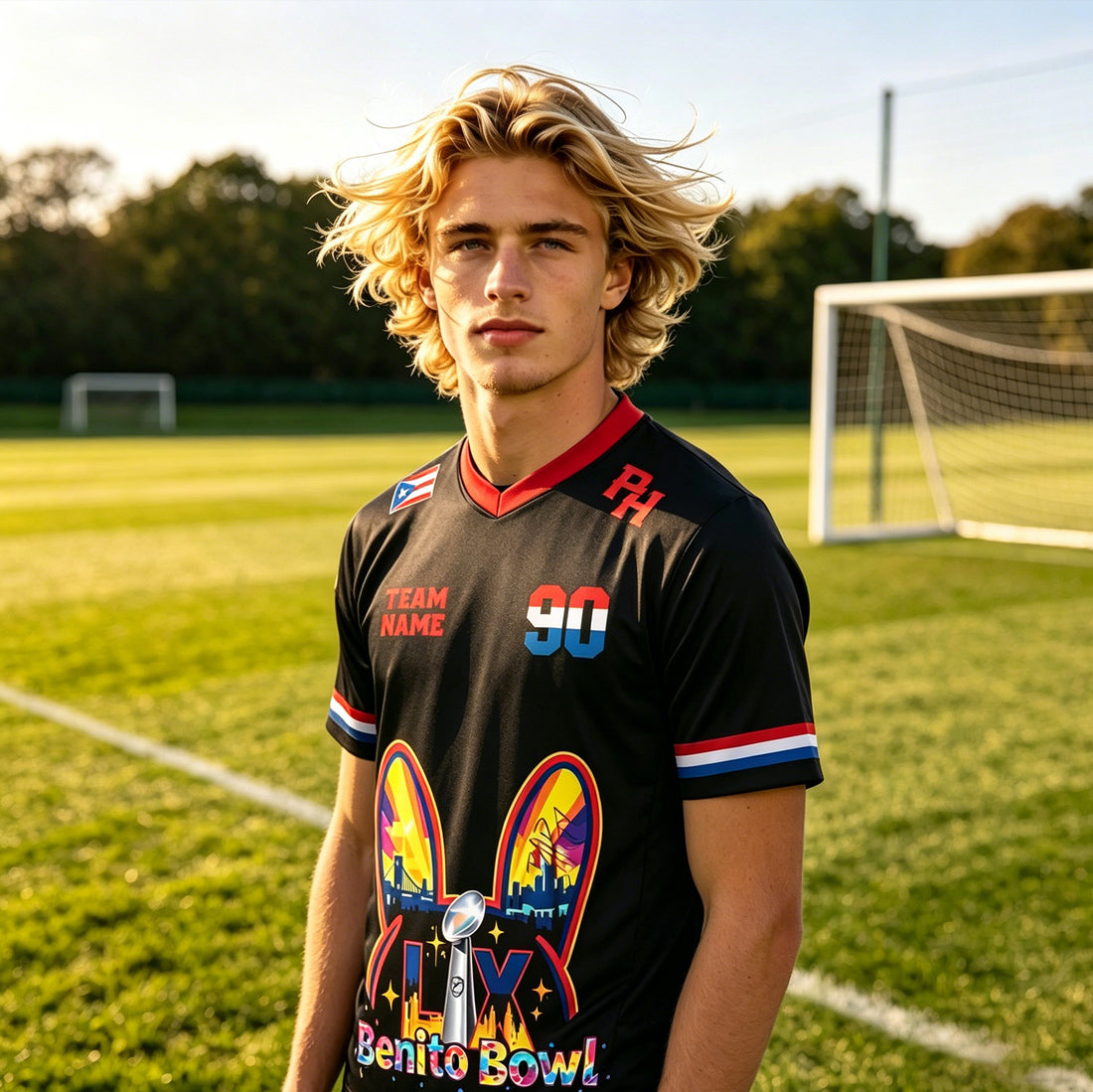 Personalized Super Bowl Soccer Jersey Breathable Custom Name Short Sleeve Jersey for Men Tops