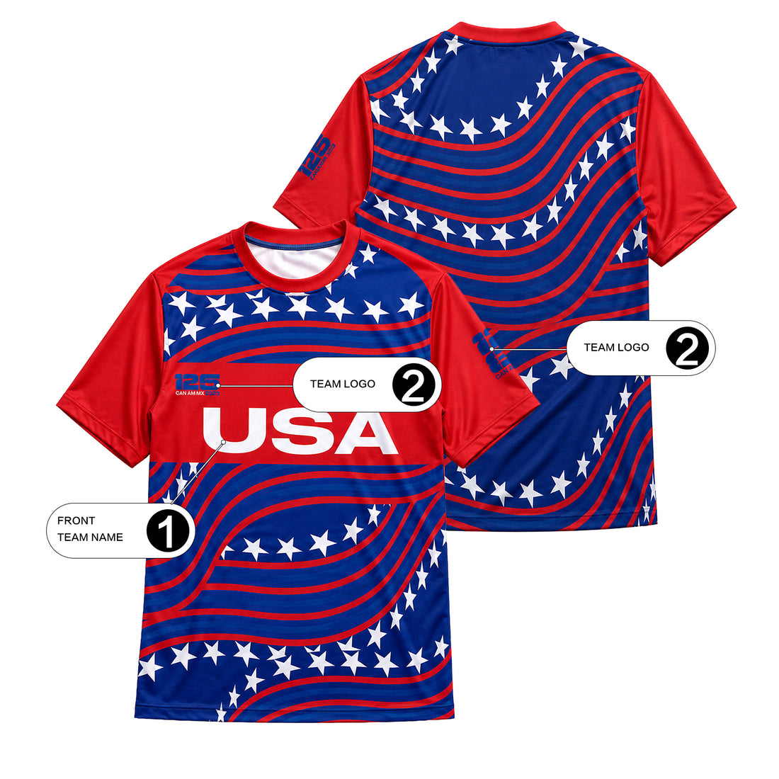2026 USA Men Soccer Custom Jersey Star Print Tops