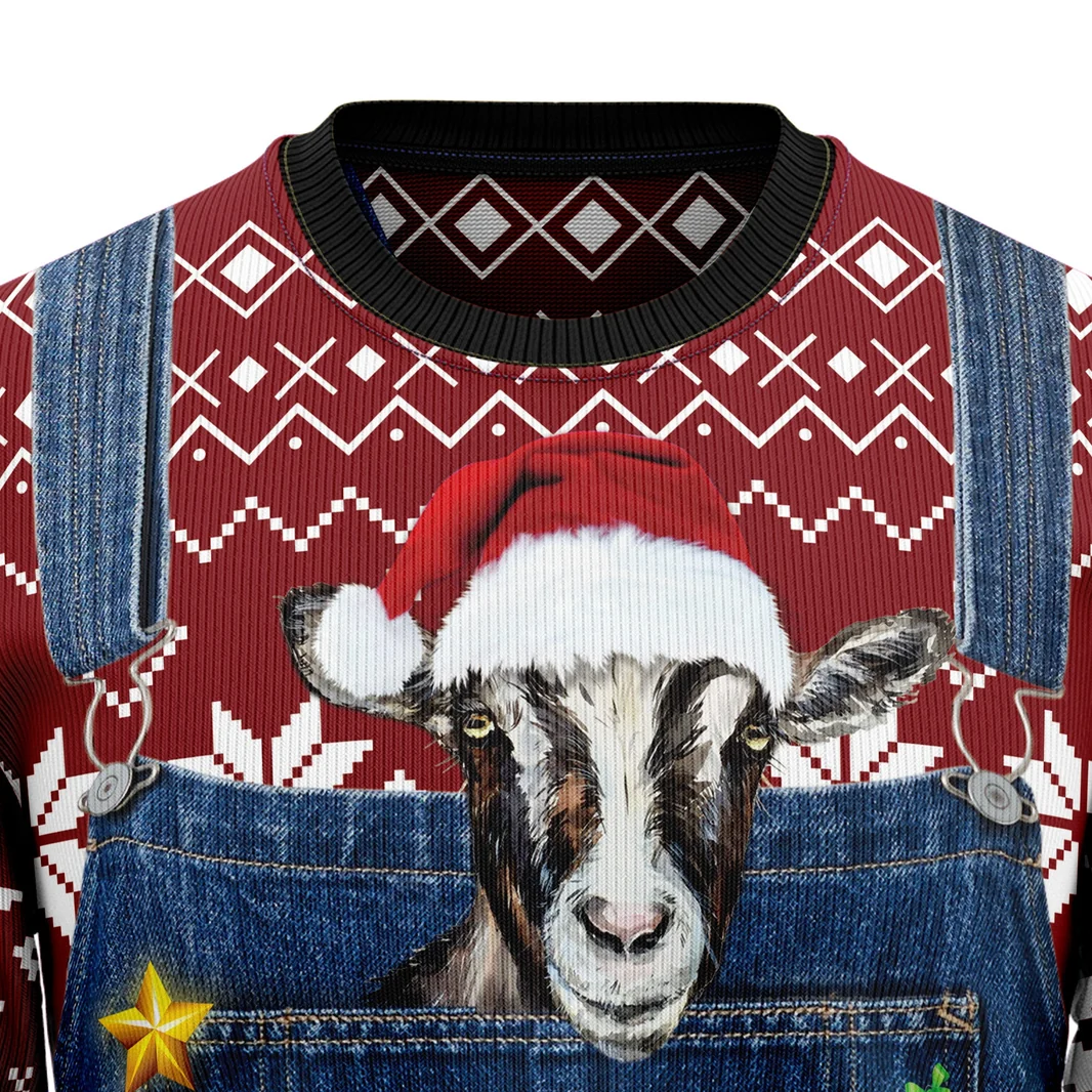 Just A Girl Who Loves Christmas And Goats - Funny Ugly Christmas Sweater