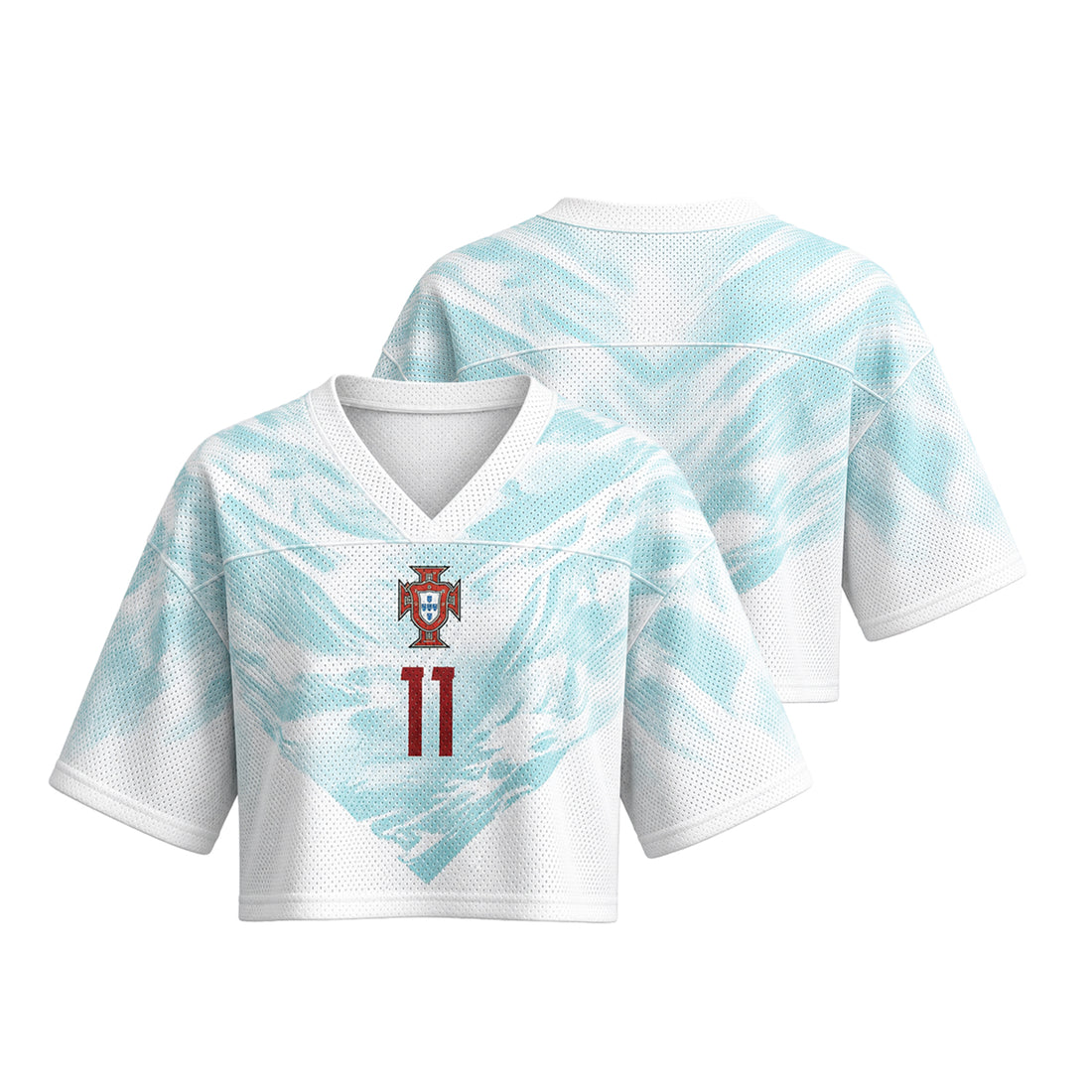 Portugal Classic Women V Neck Streetwear Crop Tops